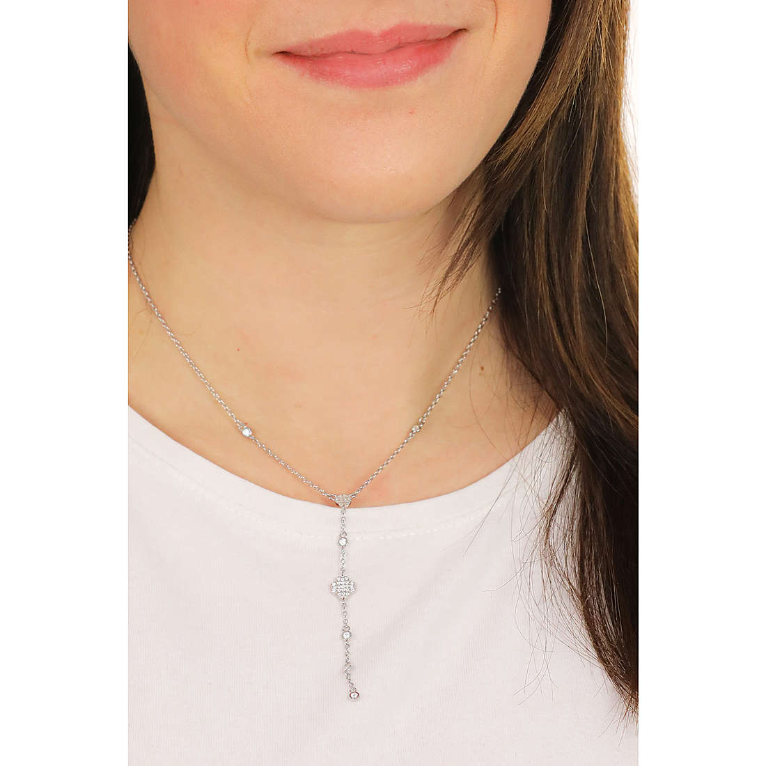 GioiaPura necklaces woman INS028CT503RHWH wearing