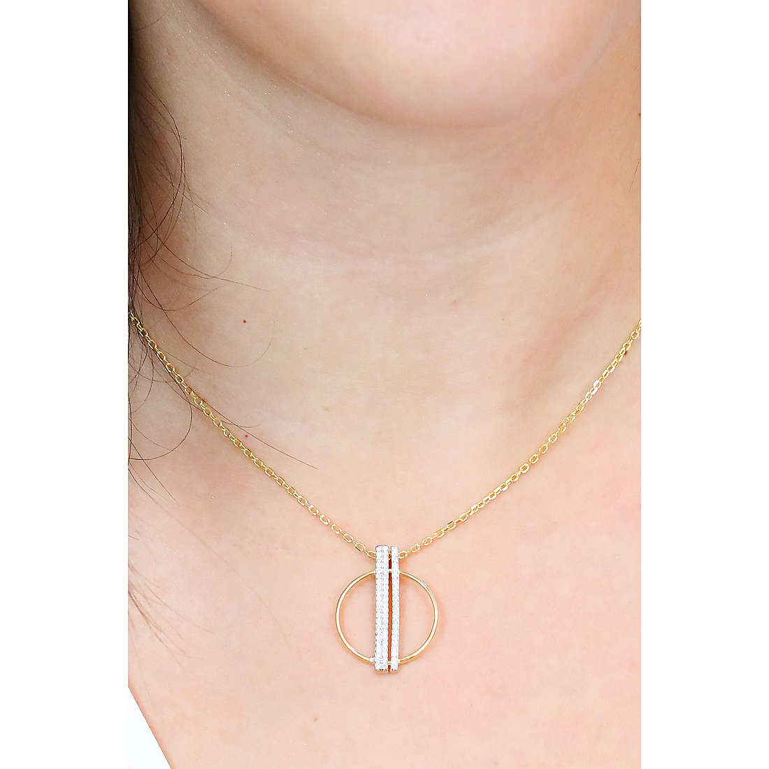 GioiaPura necklaces woman INS028CT542PLWH wearing