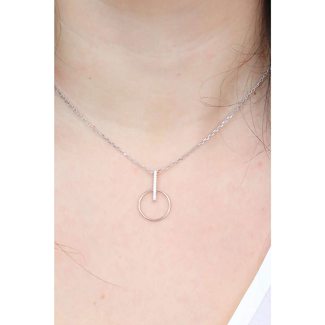 GioiaPura necklaces woman INS028CT549RHWH wearing