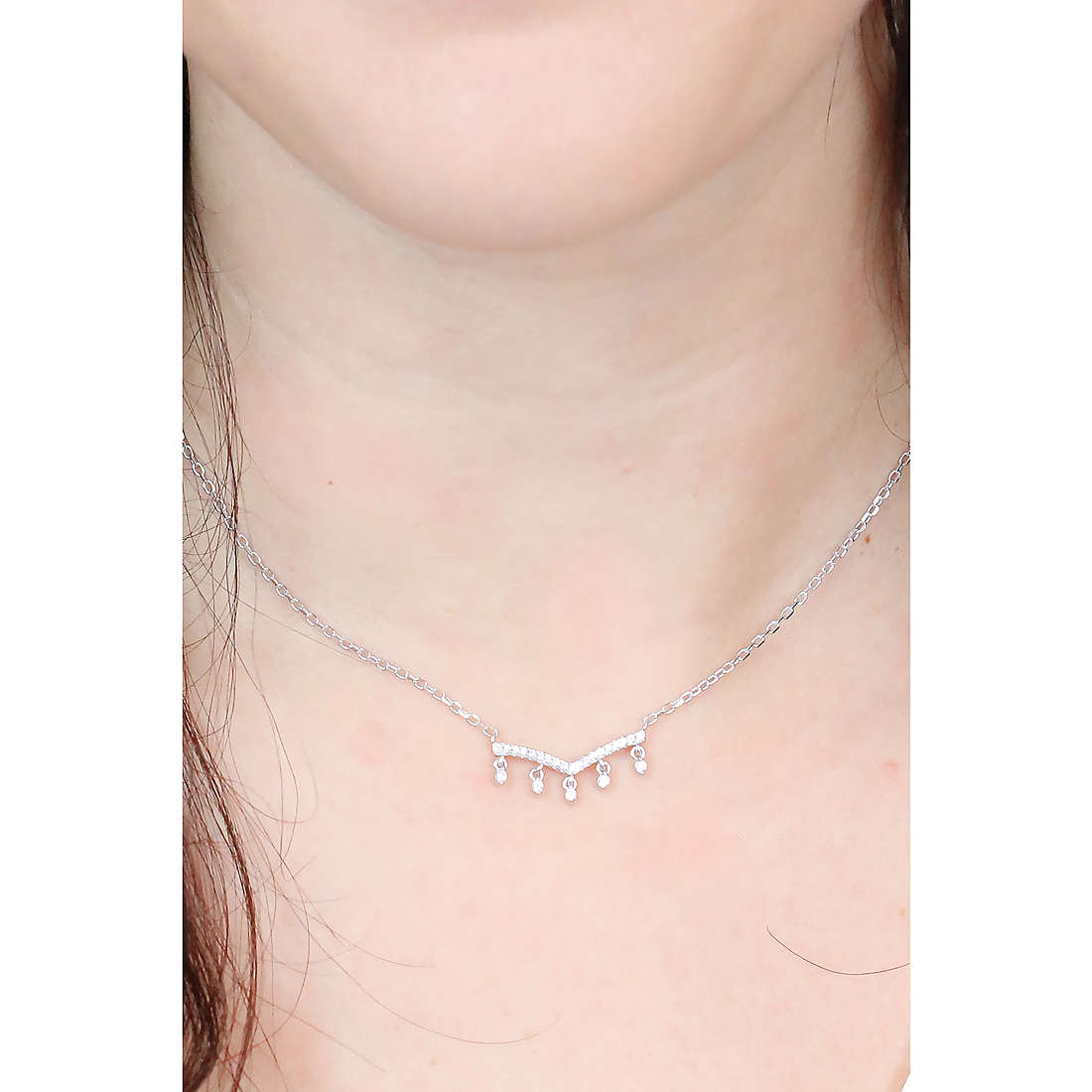 GioiaPura necklaces woman INS028CT550RHWH wearing