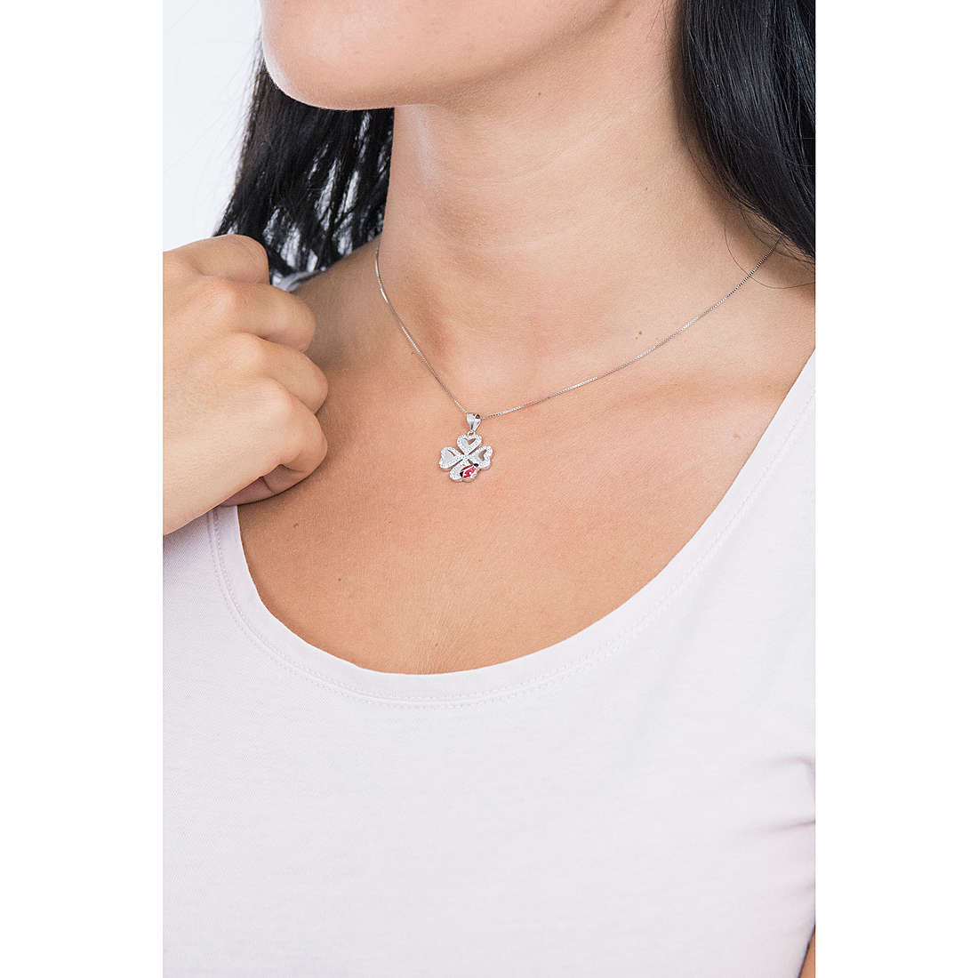 GioiaPura necklaces woman INS028P050RHWH wearing