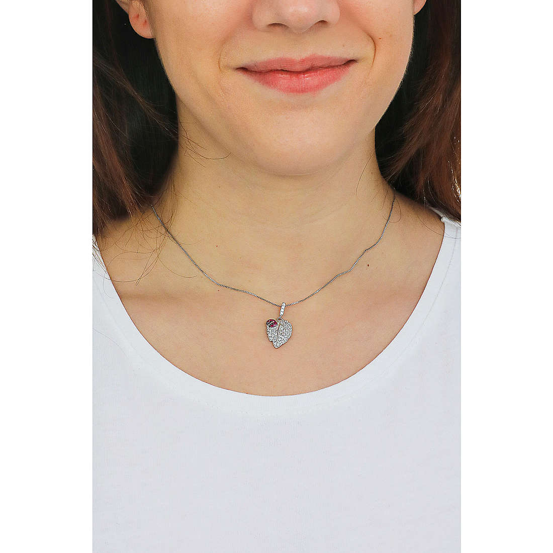 GioiaPura necklaces woman INS028P214RHWH wearing