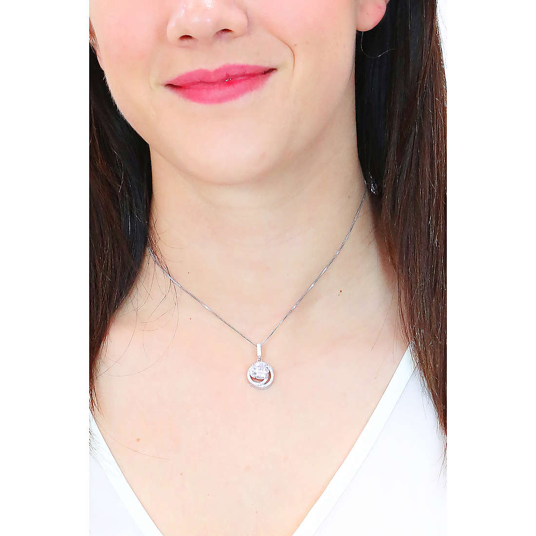 GioiaPura necklaces woman INS028P251RHWH wearing