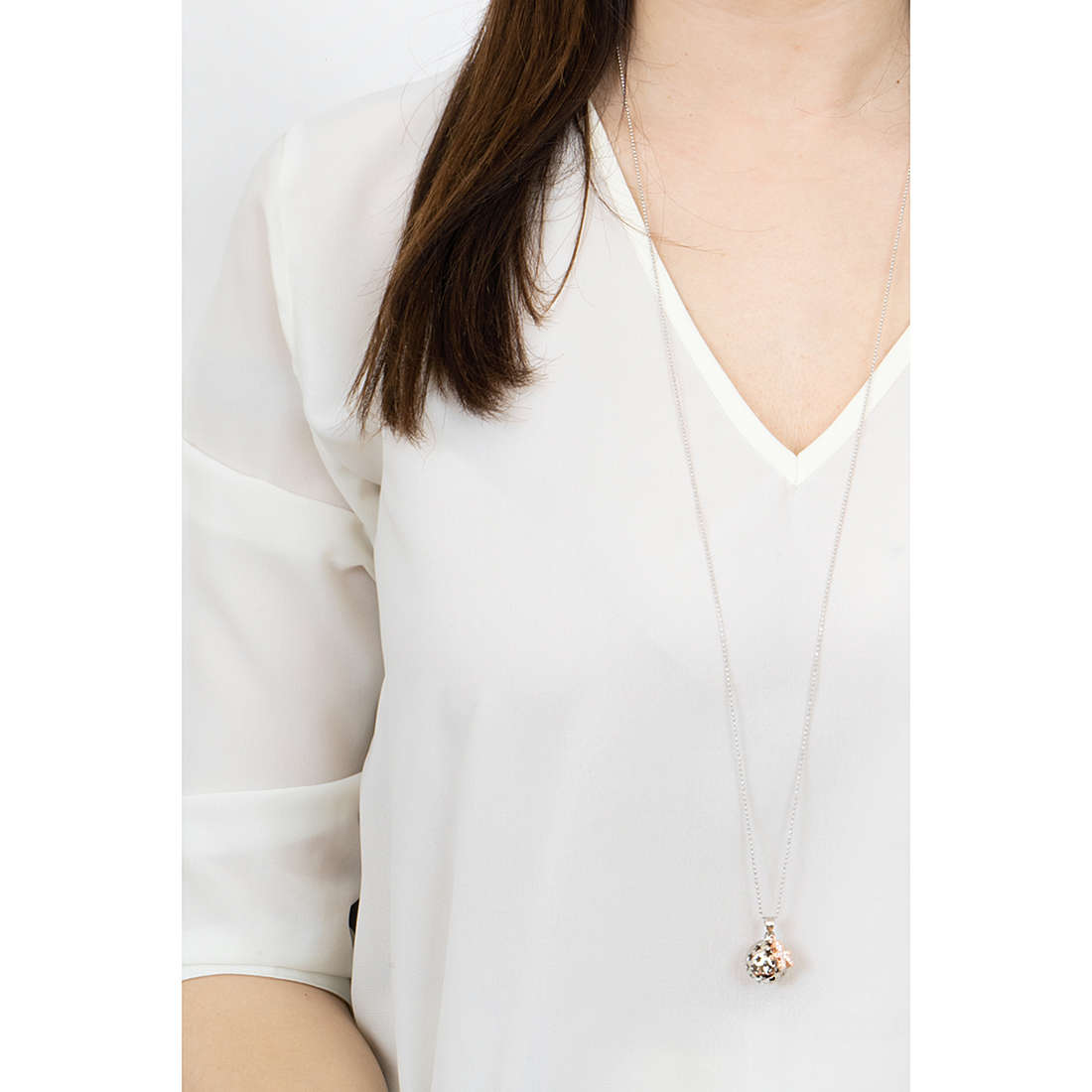 GioiaPura necklaces woman INS028P287RSWH wearing