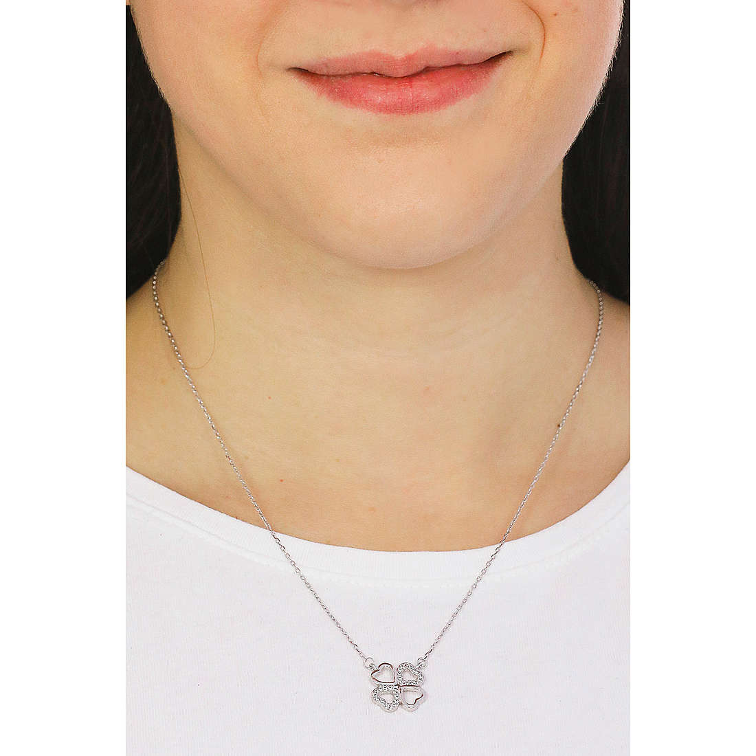 GioiaPura necklaces woman INS083CT005RHWH wearing