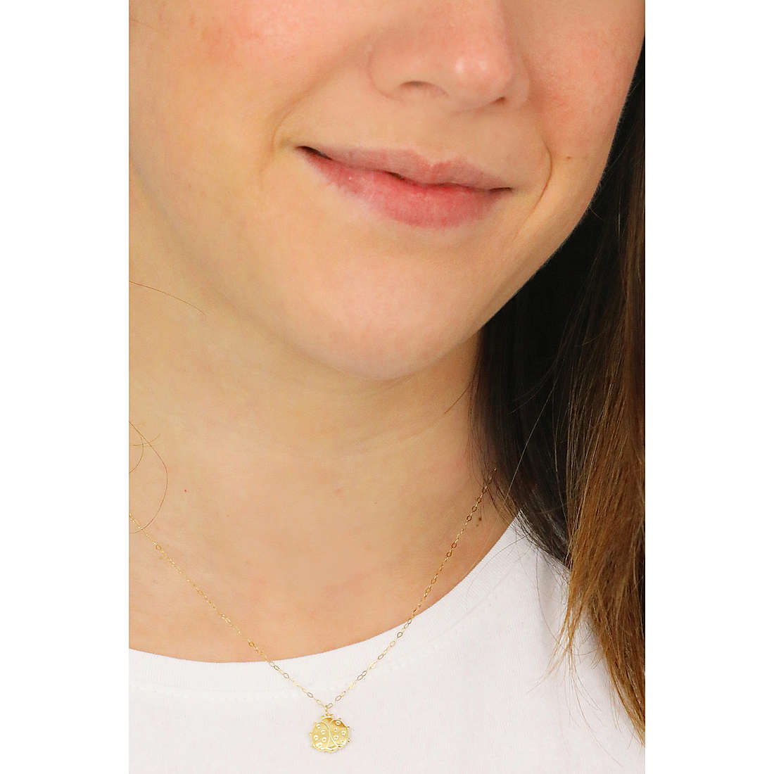 GioiaPura necklaces Oro 375 woman GP9-S162247 wearing