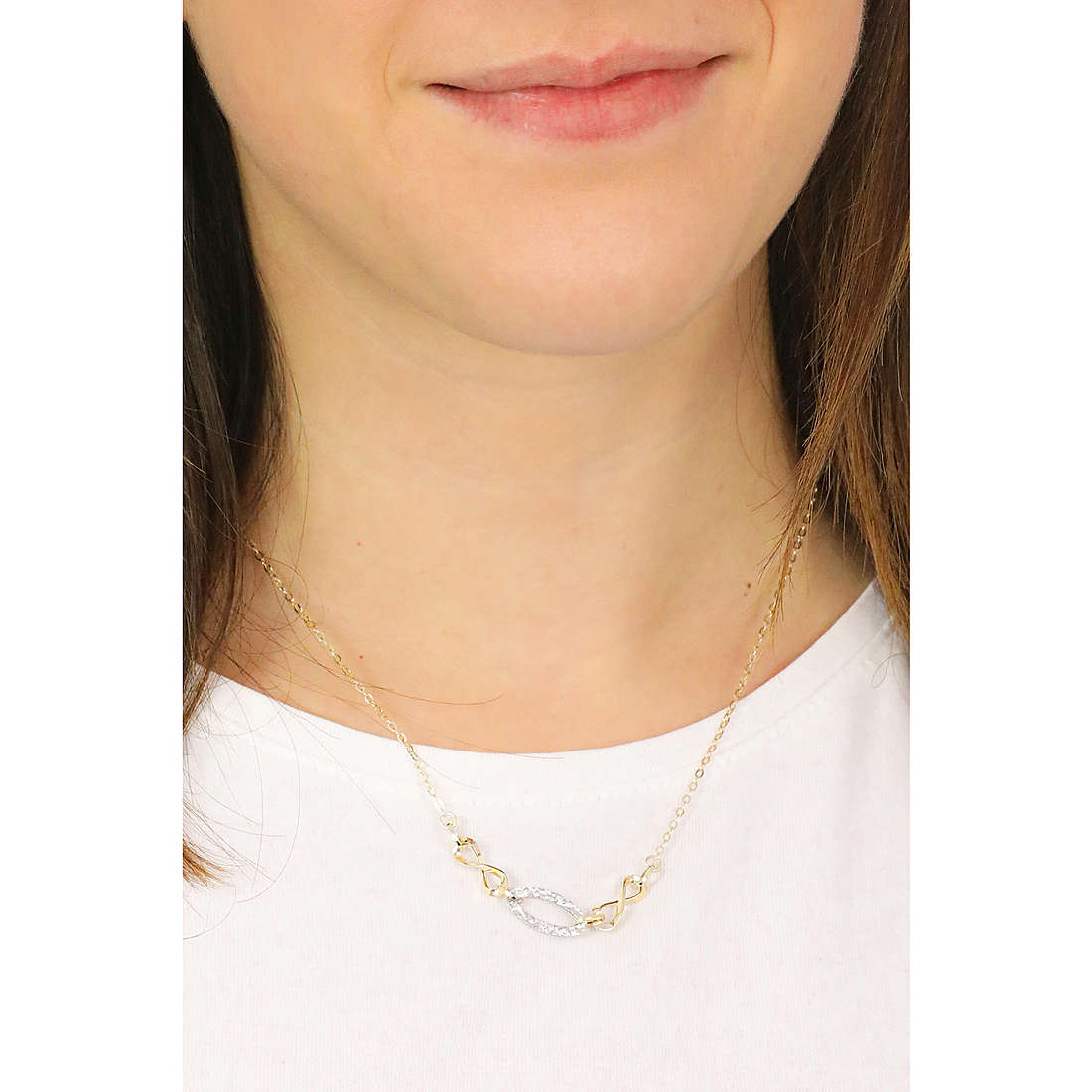GioiaPura necklaces Oro 375 woman GP9-S178010 wearing