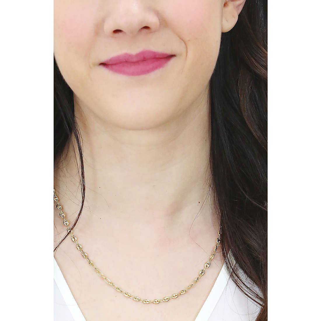 GioiaPura necklaces Oro 375 woman GP9-S9VMC010GG50 wearing