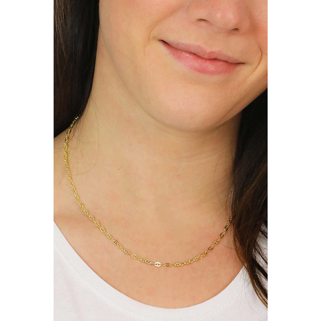 GioiaPura necklaces Oro 375 woman GP9-S9VTI060GG45 wearing