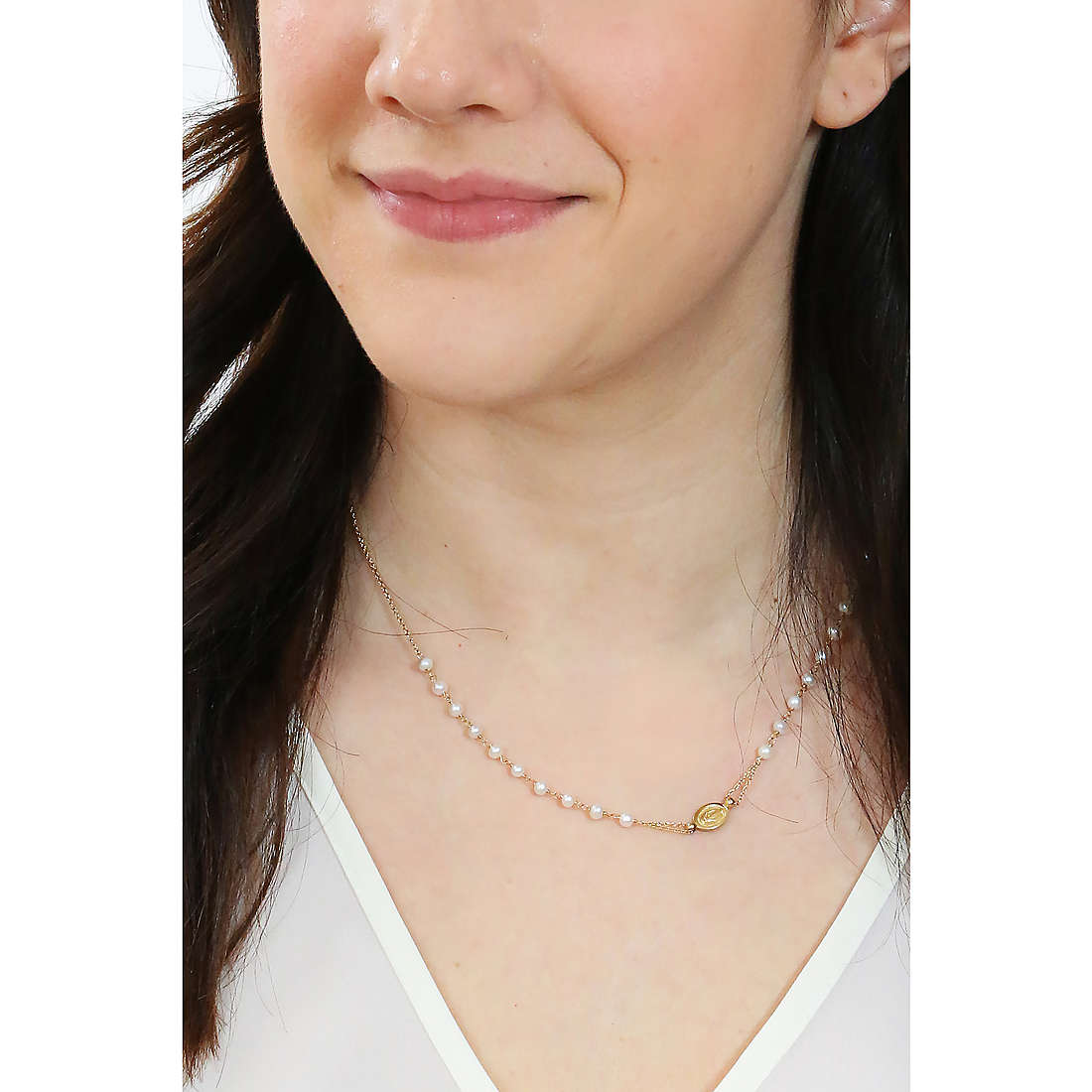 GioiaPura necklaces Oro 750 woman GP-S171977 wearing