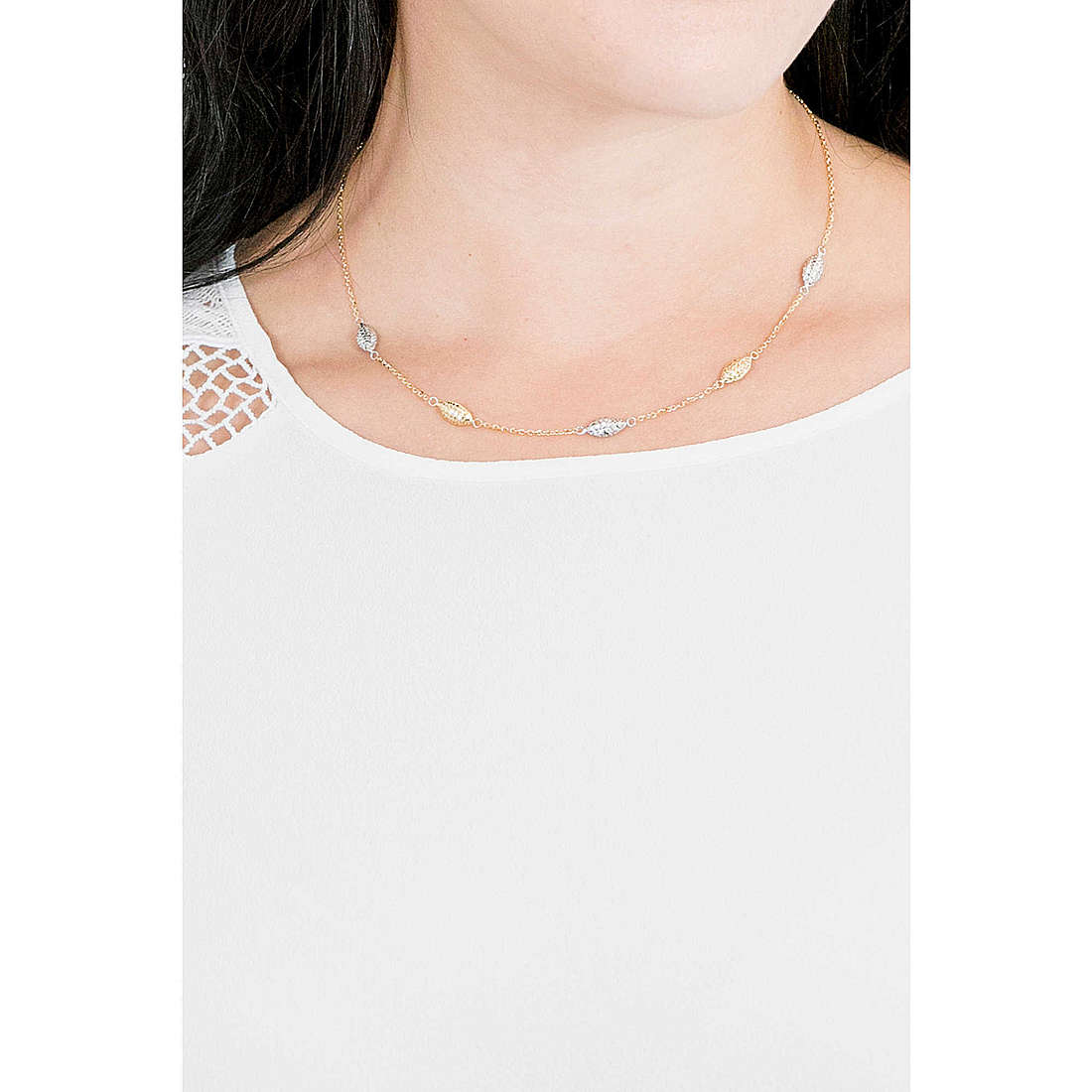 GioiaPura necklaces Oro 750 woman GP-S174250 wearing