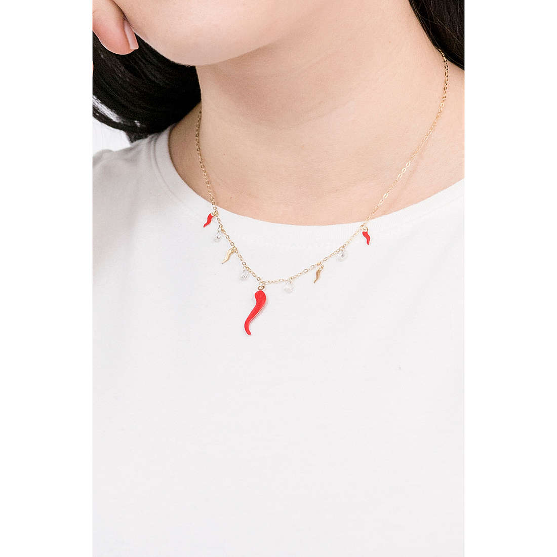 GioiaPura necklaces Oro 750 woman GP-S233950 wearing