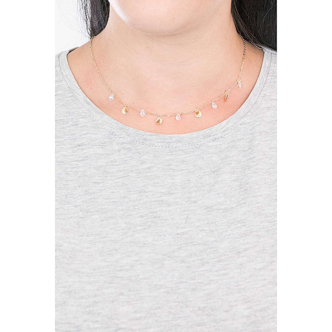 GioiaPura necklaces Oro 750 woman GP-S241339 wearing