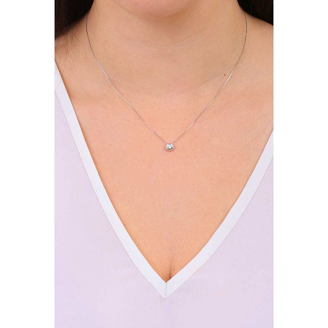 GioiaPura necklaces Oro e Diamanti woman GIPPLC-11 wearing