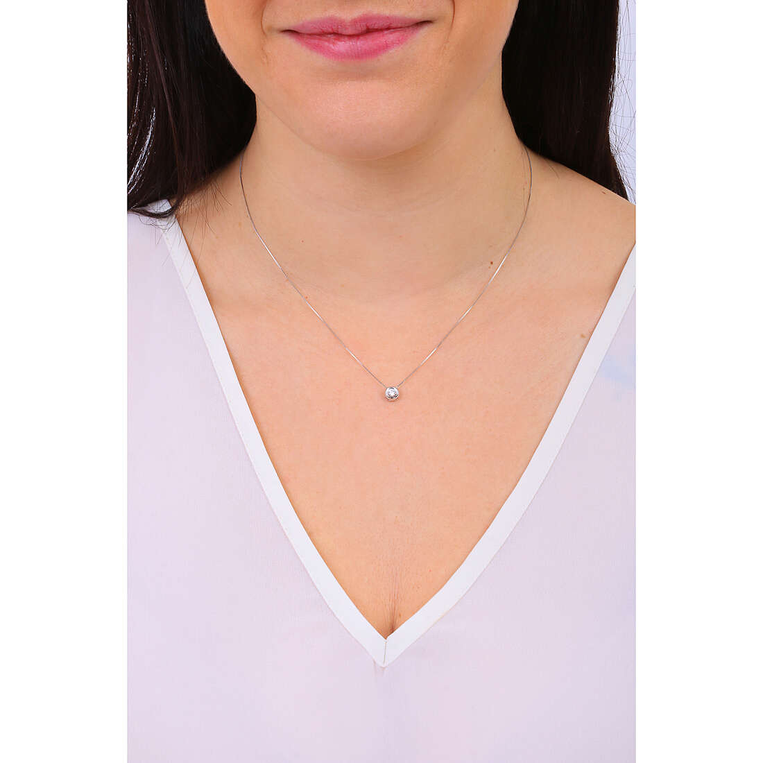 GioiaPura necklaces Oro e Diamanti woman GIPPLC-11 wearing