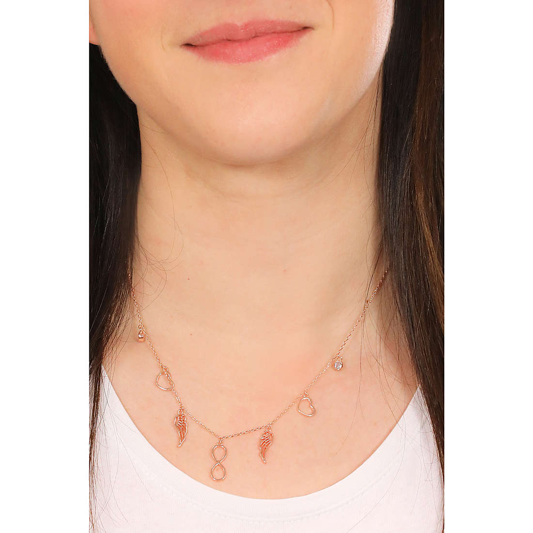 GioiaPura necklaces woman ST65096-03RS wearing