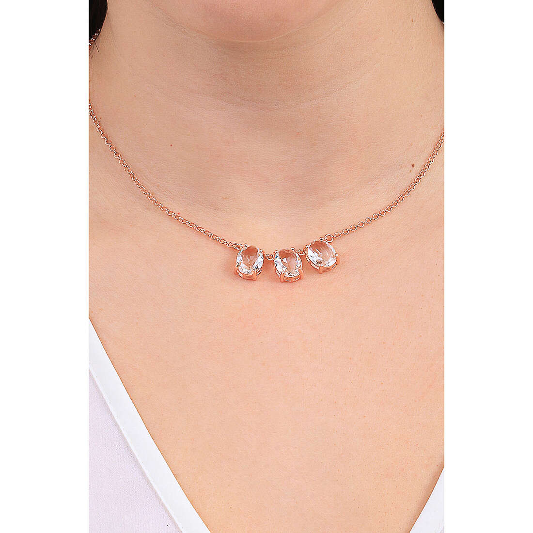 GioiaPura necklaces woman ST66922-02RSBI wearing