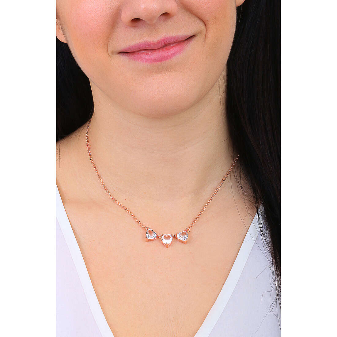 GioiaPura necklaces woman ST66930-03RSBI wearing