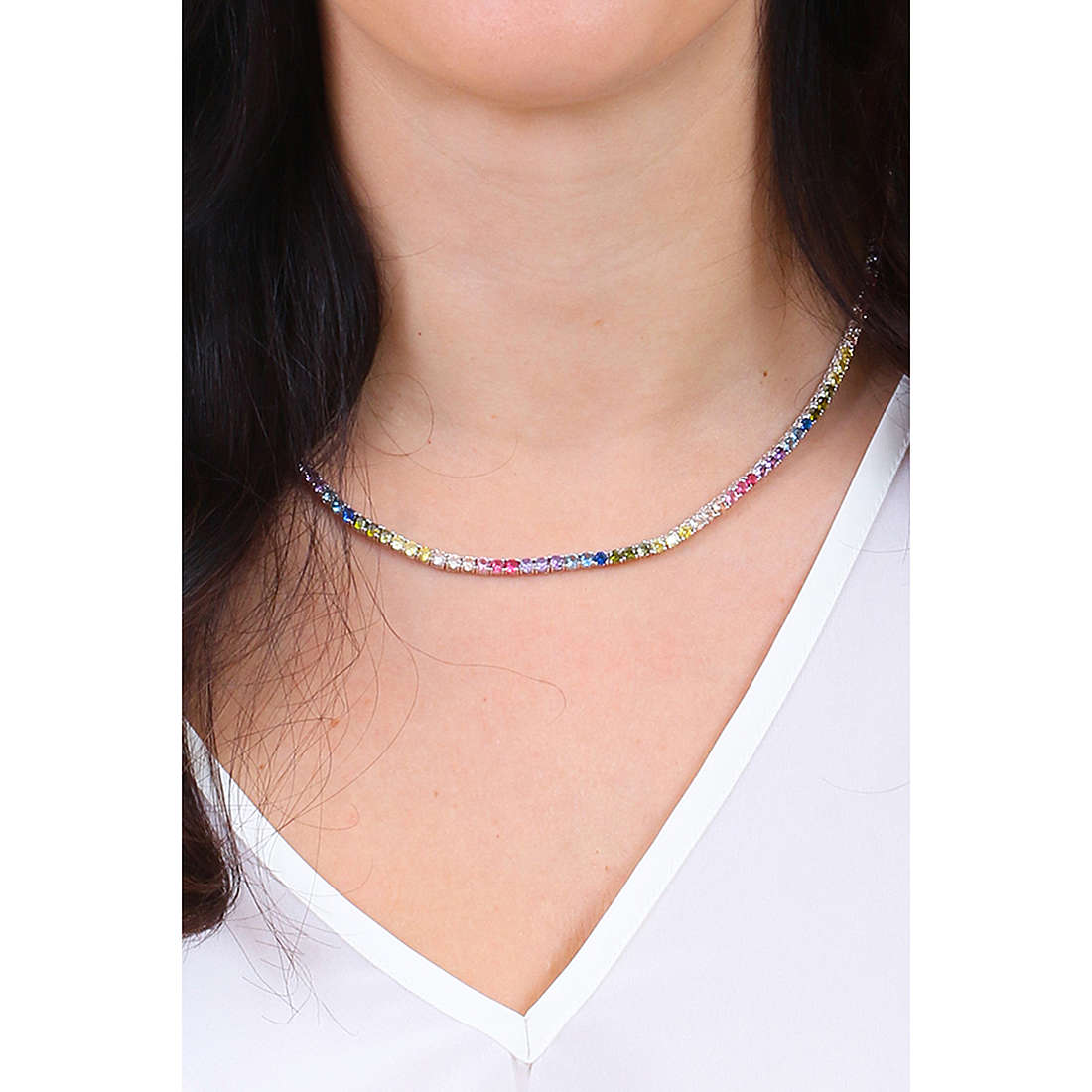 GioiaPura necklaces Tennis Club woman GYCARZ0159-45 wearing