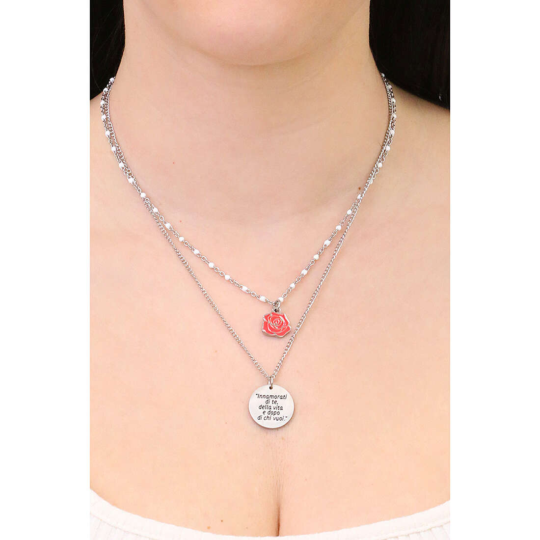 Kidult necklaces Philosophy woman 751150 wearing