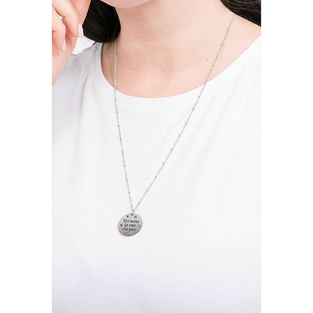 Kidult necklaces Philosophy woman 751182 wearing