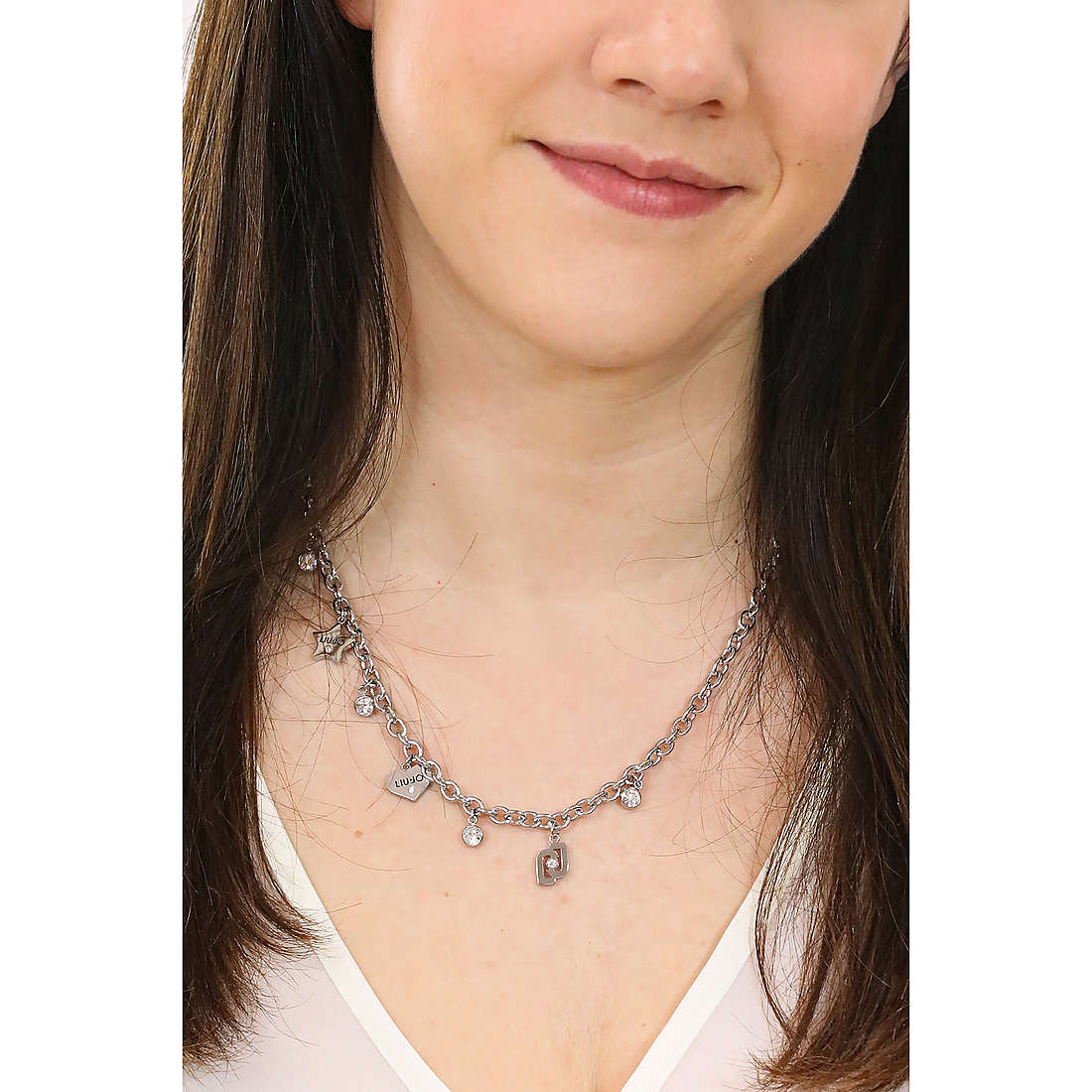 Liujo necklaces Brilliant woman LJ1648 photo wearing