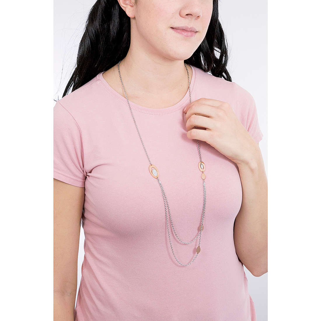 Luca Barra necklaces woman CK1377 wearing