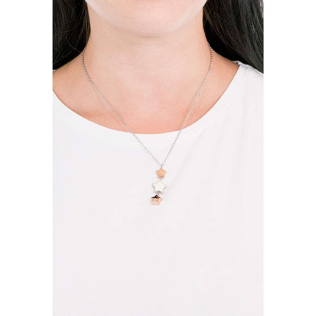 Luca Barra necklaces woman CK1421 wearing