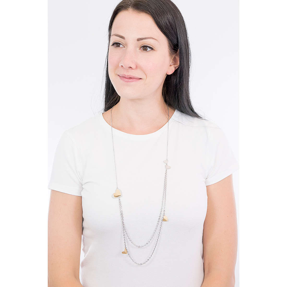 Luca Barra necklaces woman CK1432 wearing