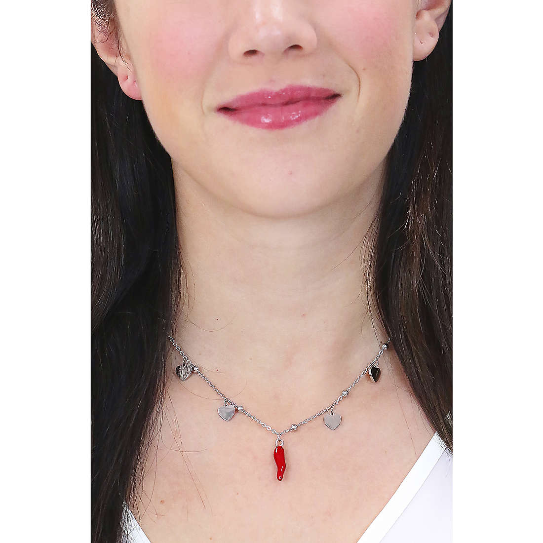 Luca Barra necklaces woman CK1518 wearing