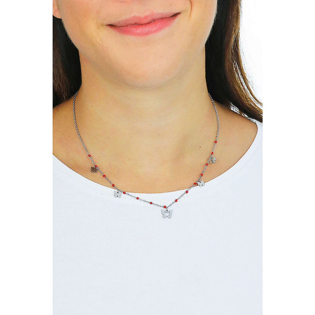 Luca Barra necklaces woman CK1551 wearing