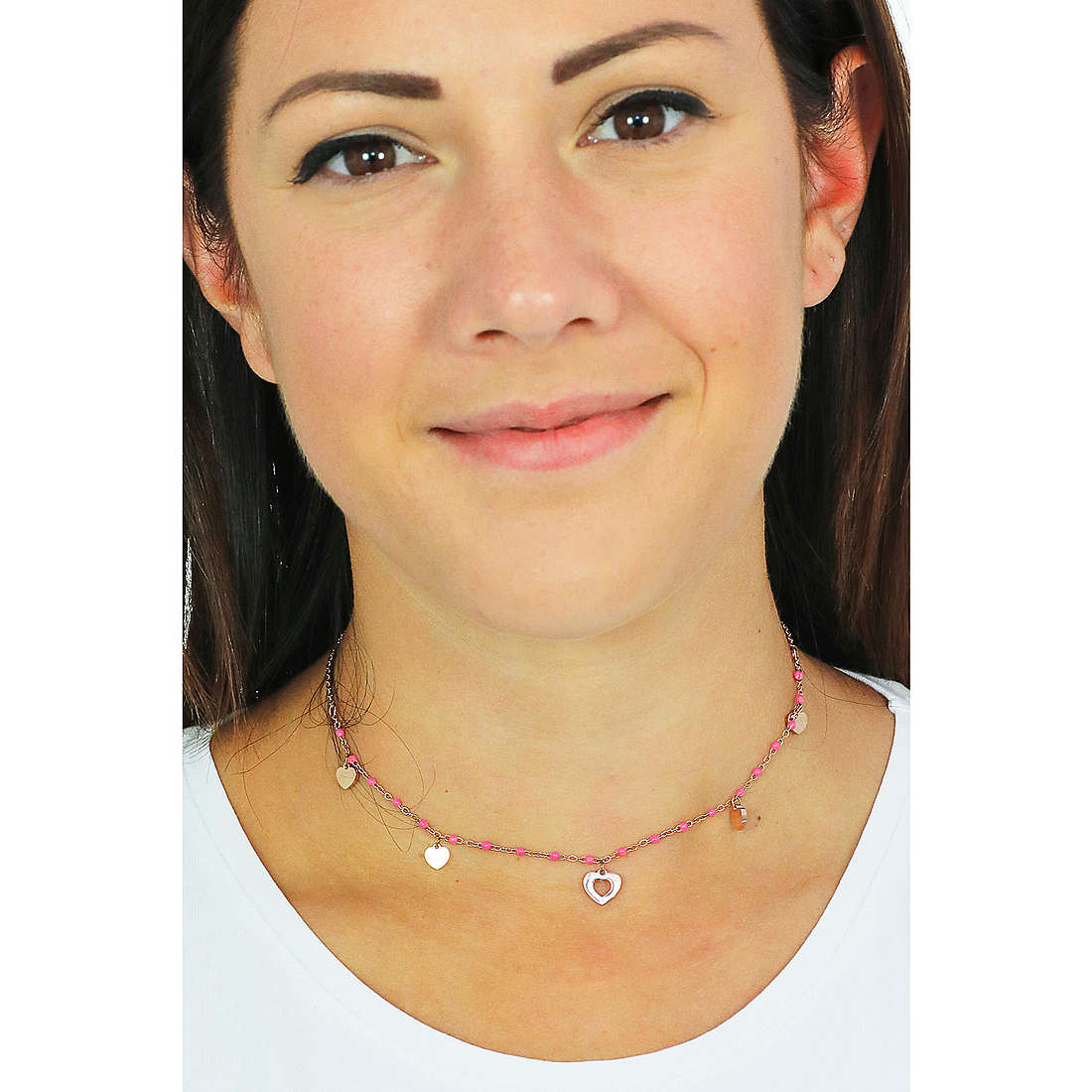 Luca Barra necklaces woman CK1553 wearing