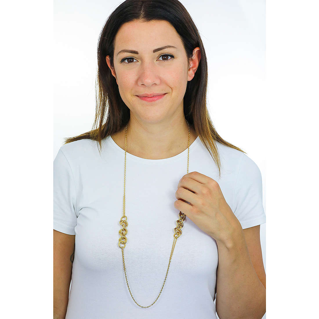 Luca Barra necklaces woman CK1567 wearing