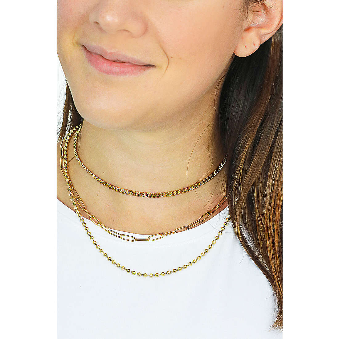 Luca Barra necklaces woman CK1594 wearing