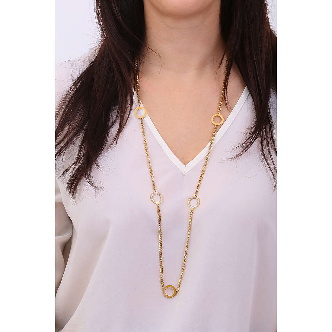 Luca Barra necklaces woman CK1716 wearing