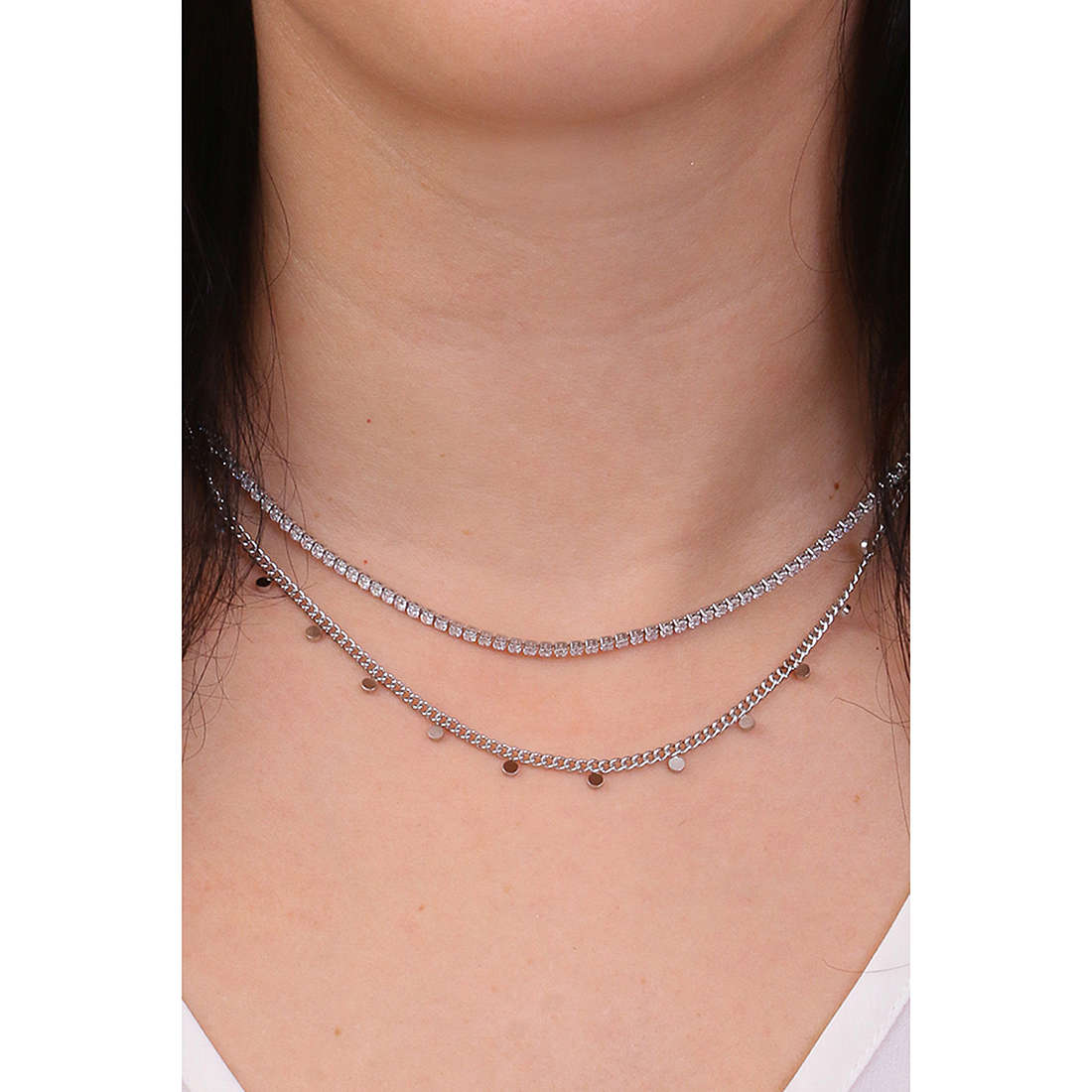 Luca Barra necklaces woman CK1745 wearing