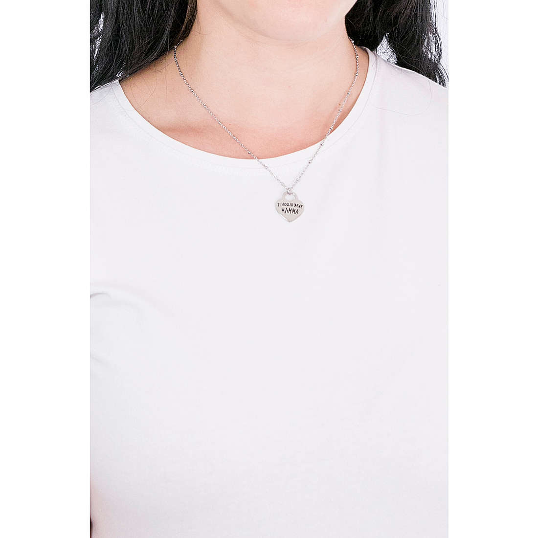 Luca Barra necklaces Script woman CK1480 wearing