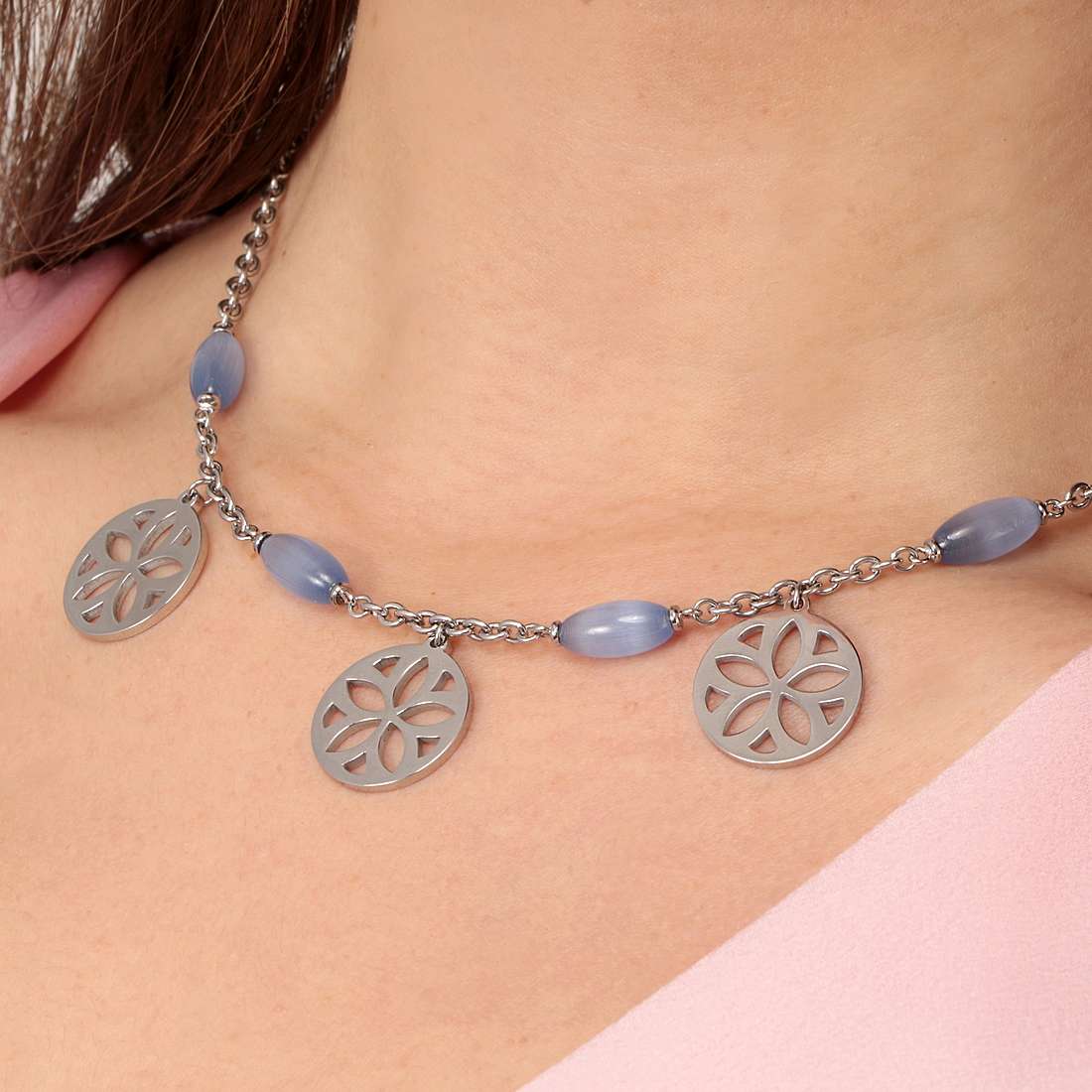 Morellato necklaces Fiore woman SATE02 wearing