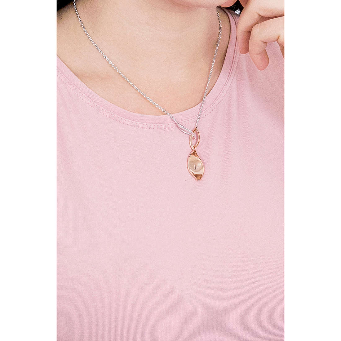 Morellato necklaces Foglia woman SAKH46 wearing