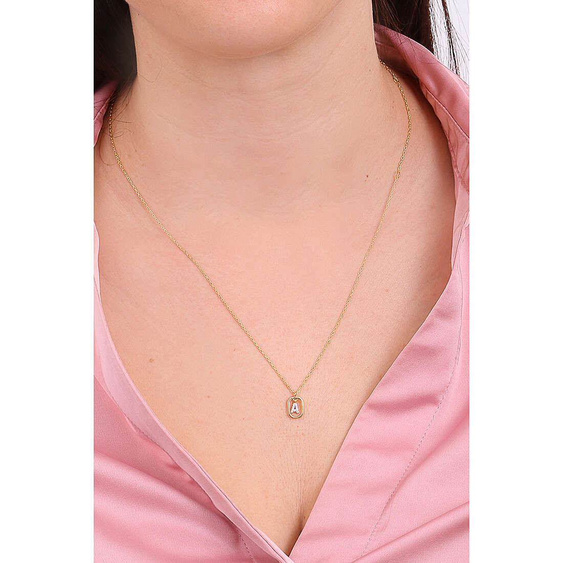 PDPaola necklaces woman CO01-512-U wearing