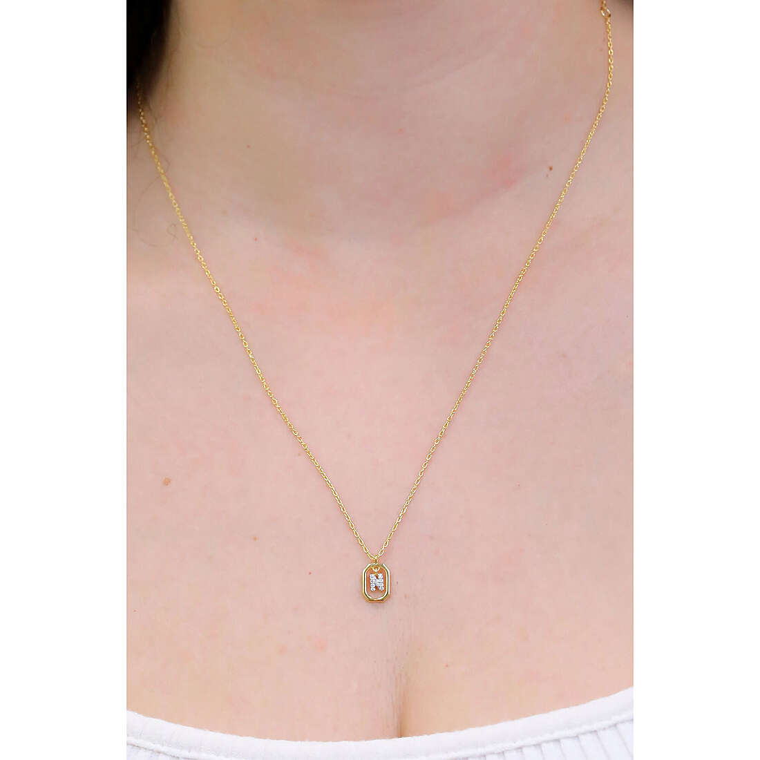PDPaola necklaces woman CO01-525-U wearing