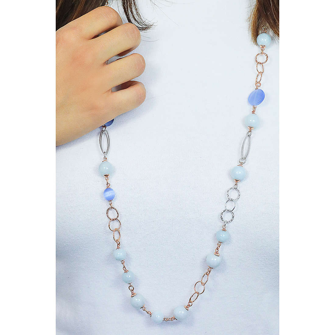 Sovrani necklaces Cristal Magique woman J3660 wearing