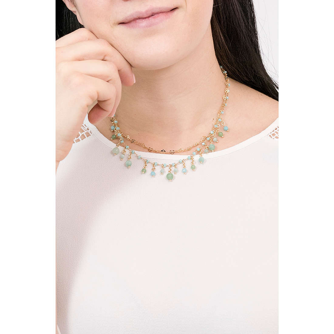 Sovrani necklaces Cristal Magique woman J5588 wearing