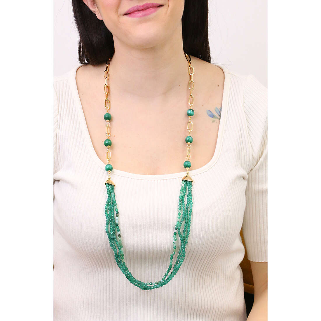 Sovrani necklaces Cristal Magique woman J7239 wearing