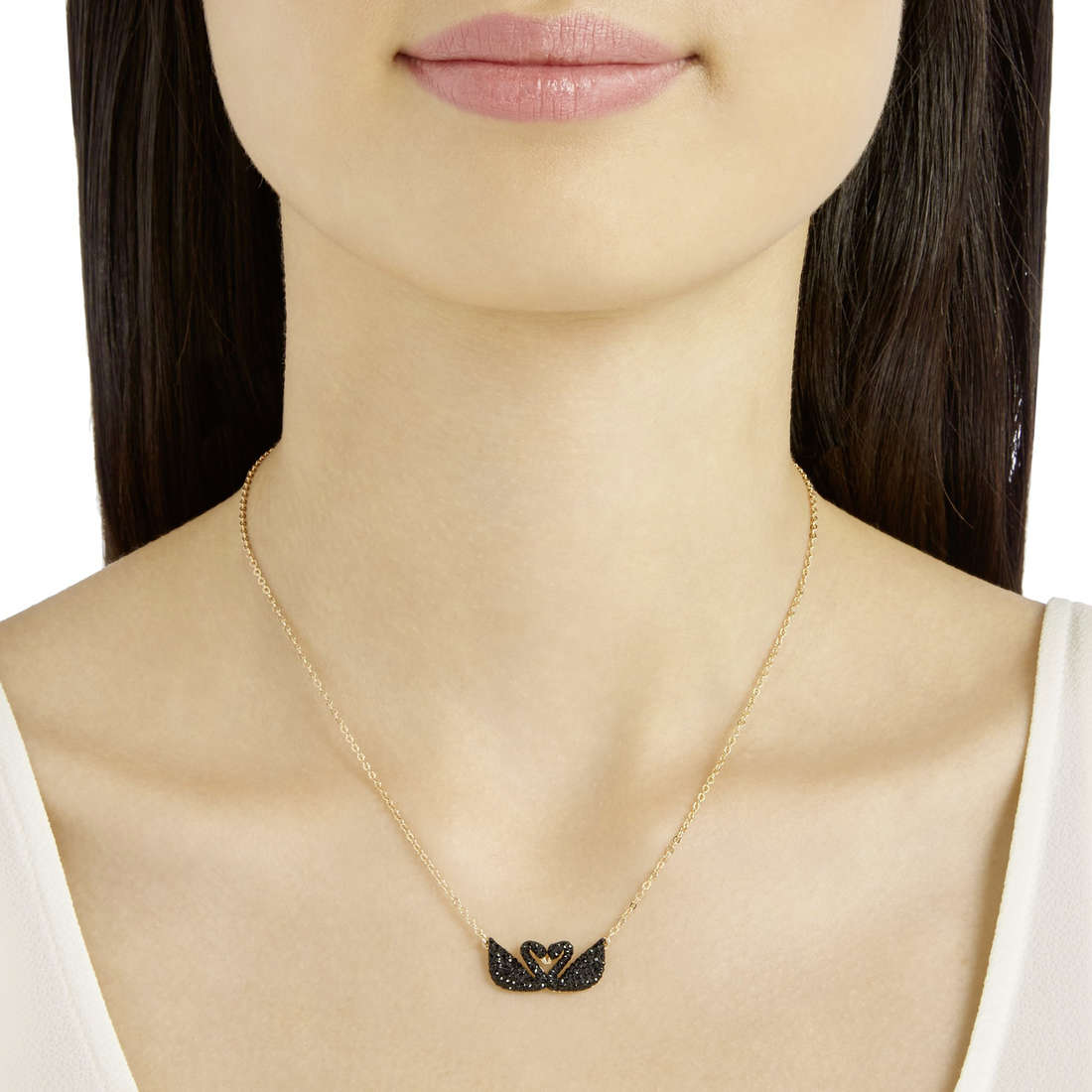 Swarovski necklaces Iconic Swan woman 5296468 wearing