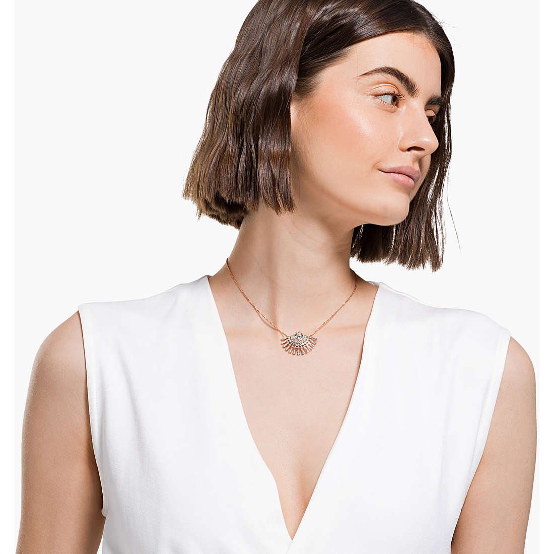 Swarovski necklaces Sparkling woman 5578116 wearing