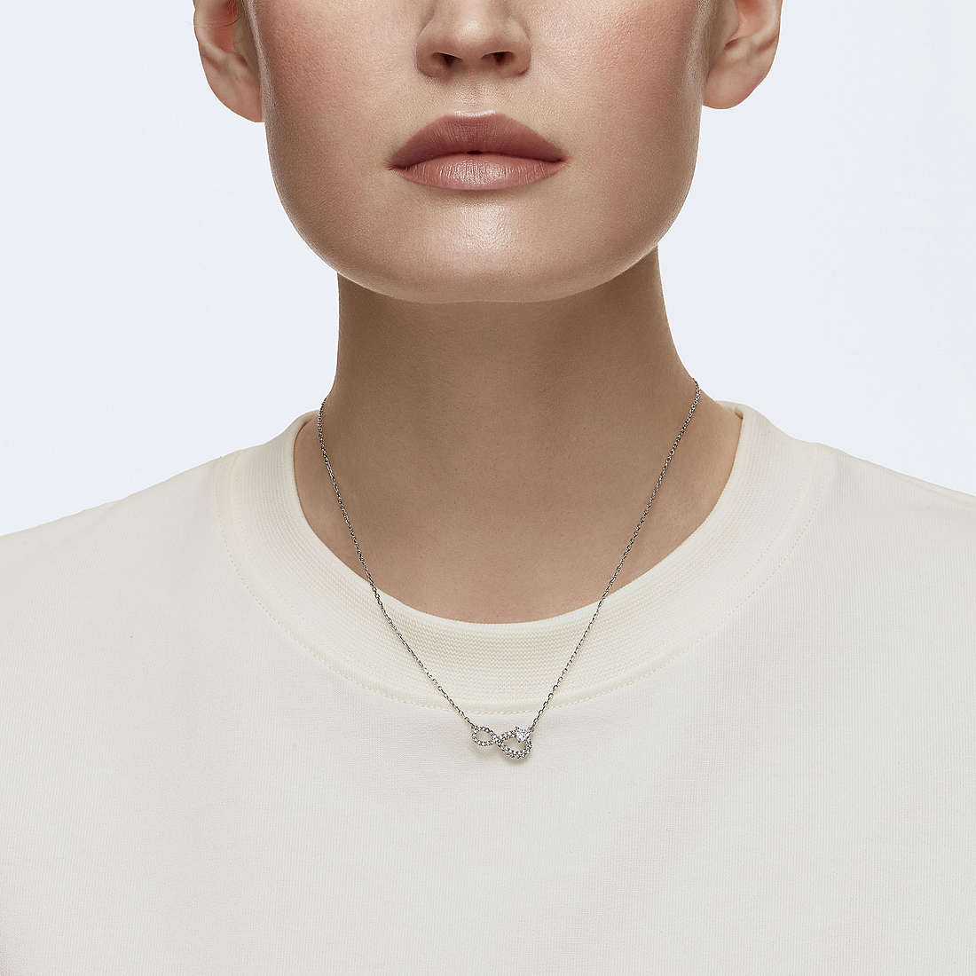 Swarovski necklaces Swa Infinity woman 5520576 wearing