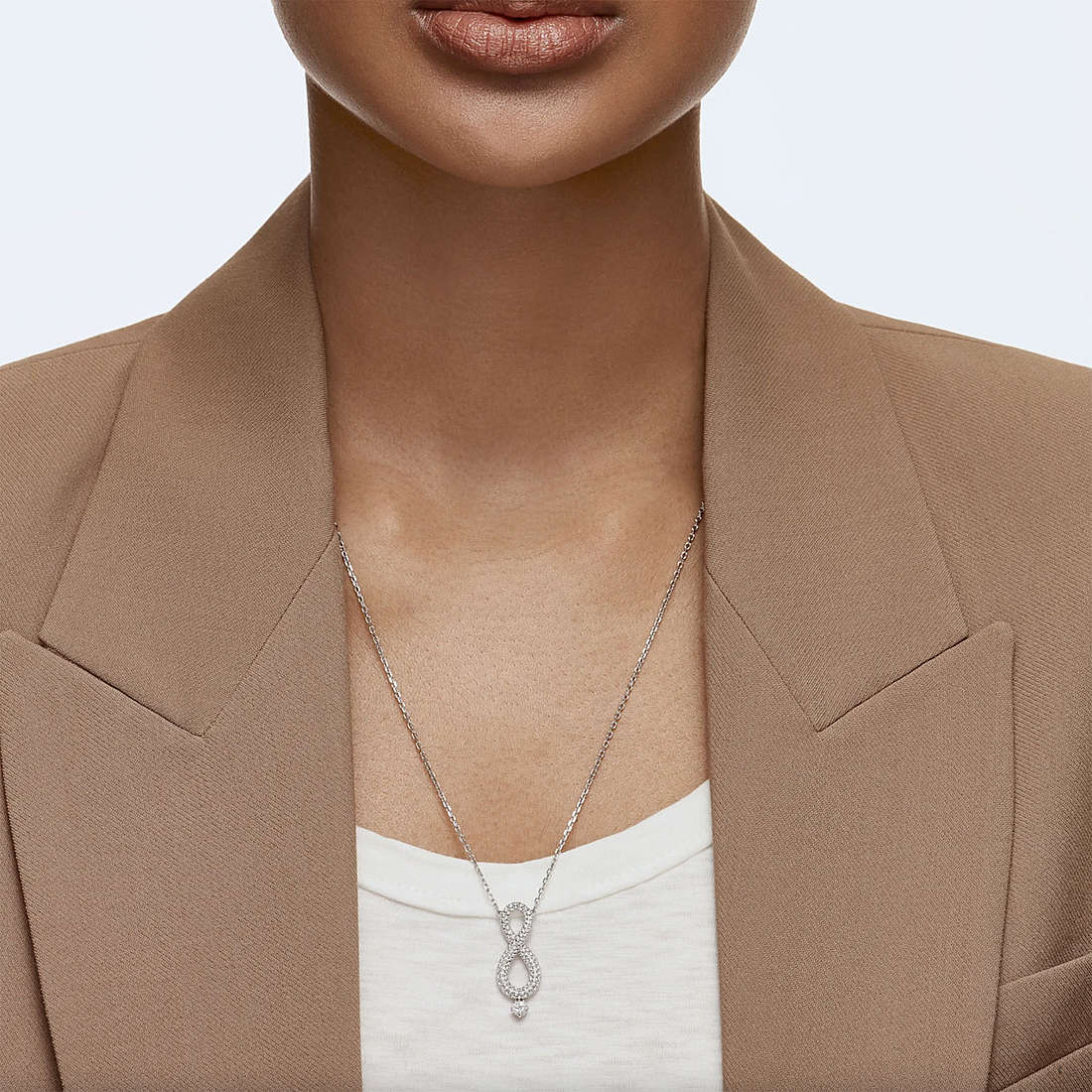 Swarovski necklaces Swa Infinity woman 5537966 wearing