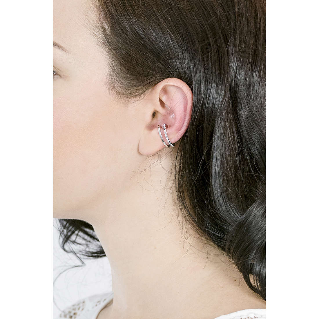 Ania Haie earrings Spike It Up woman E025-09H wearing