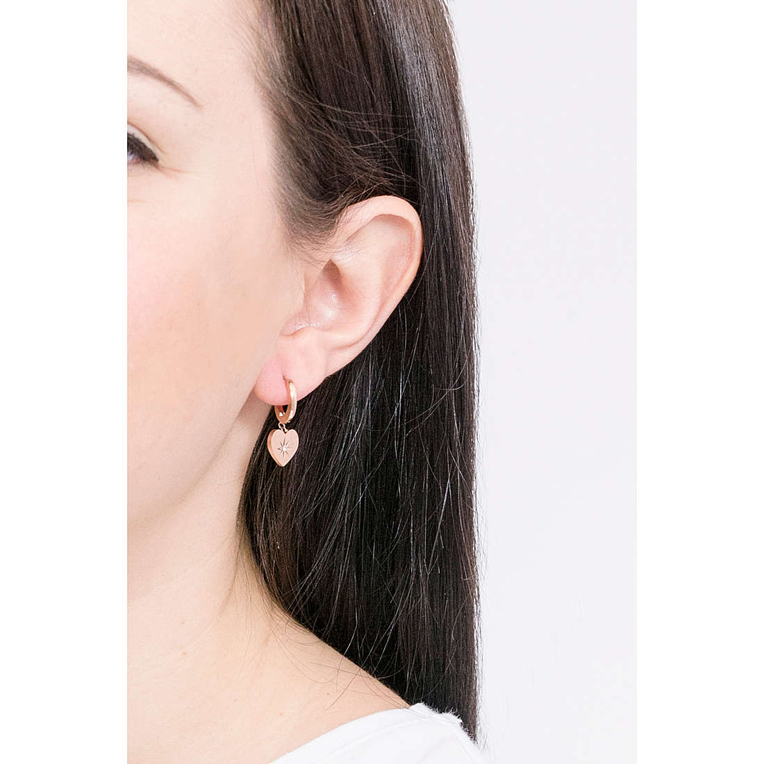 Brosway earrings Chakra woman BHKE015 wearing
